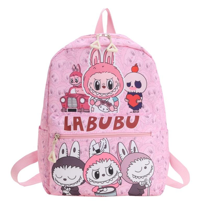 Cartoon Cute Baby Backpack Foreign Style Printing Lightweight Kindergarten Student Schoolbag Children S Backpack розовый