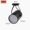 RGB LED Track Lights 5W/7W/12W/18W Remote Control Colorful Ceiling Rail Lamp KTV Disco Stage Bedroom Shop Track Lighting Fixture