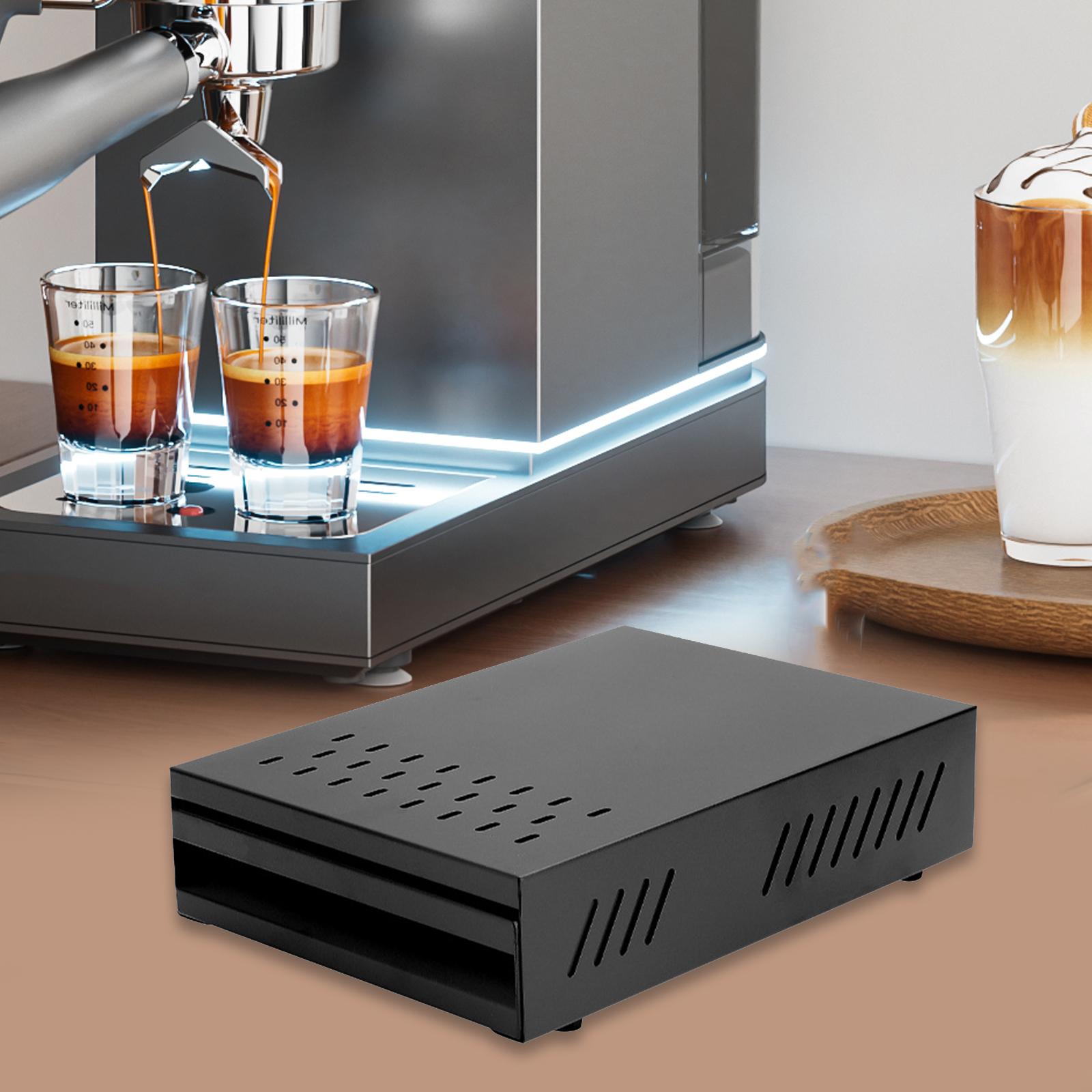 

Ящик для эспрессо Knock Box Контейнер для эспрессо Отверстия для вентиляции Современные аксессуары чёрный