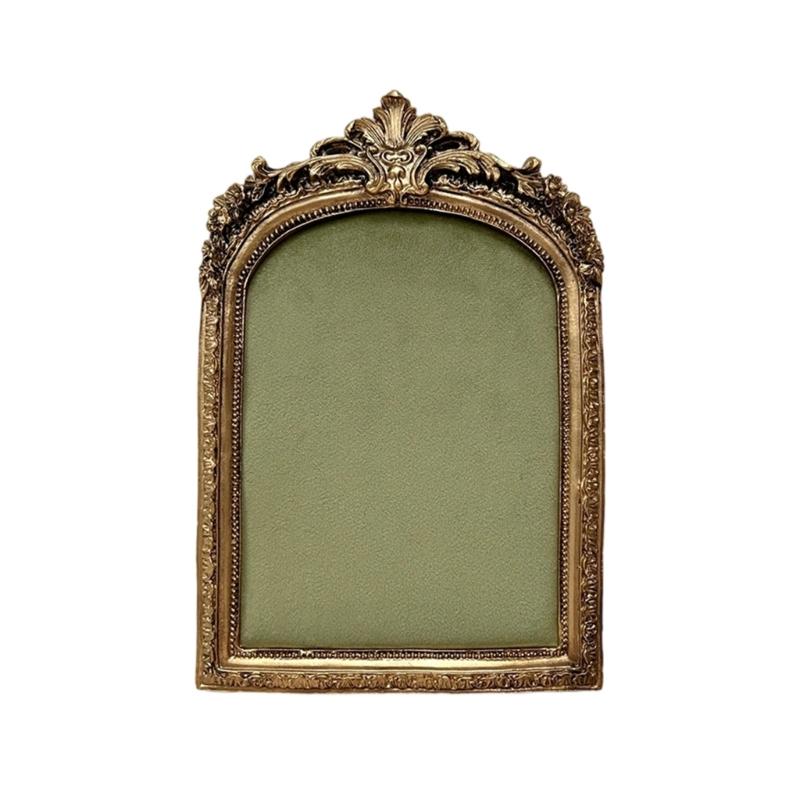Classical Photo Frame Jewelry Showcase Flannel Lined Resin Construction Earring Necklace Holder For Home Retail Use