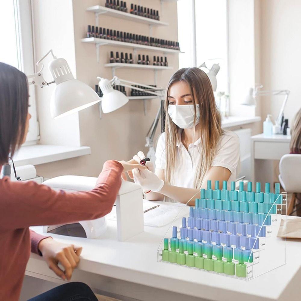 3/4/5/6/7 Layers Collection Display Rack Clear Jewelry Stand Storage Box Nail Salon