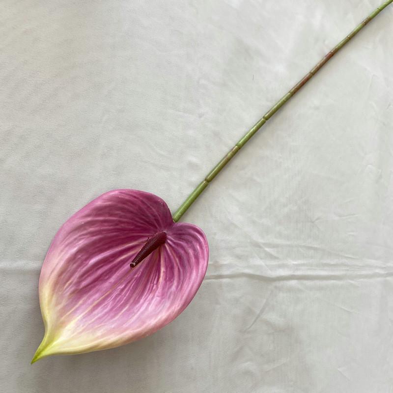 Faux Anthurium Plant Realistic Touch Indoor Outdoor Decoration For Photography Props