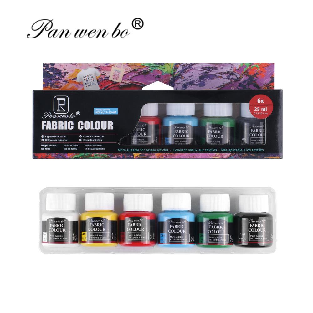 6/12-color Acrylic Pigment Set 25ml Glass Textile Advertising Gouache Watercolor Oil Paint
