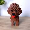 Teddy Dog Model Micro Mini Blocks Toy for Child Adult Beginner Corgi Schnauzer Pet Style Bricks Hands-on Ability Gift Decoration