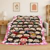 Retro Slam Dunk Basketball Anime Cartoon Flannel Blanket Soft Warm Throw Blanket for Bedroom Living Room Bed Travel Picnic Gift