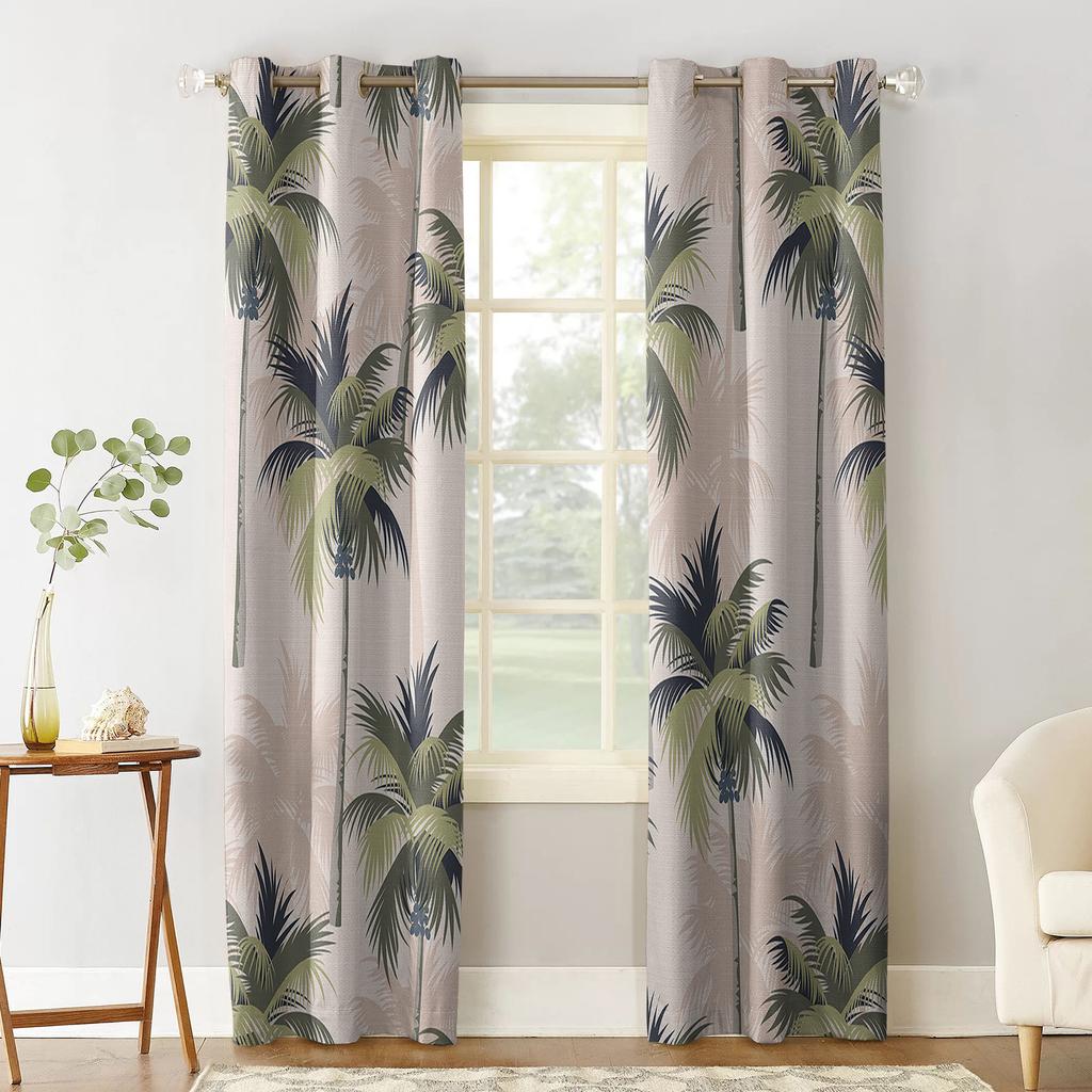 Tropische Pflanze Palme Blackout Vorhänge für Wohnzimmer Schlafzimmer gedruckt Fenster Behandlung Vorhänge Home Decor
