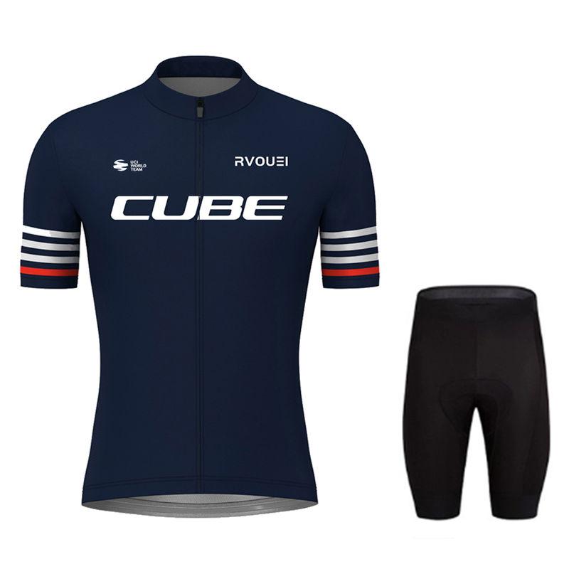 2026 Summer Breathable Cycling Suit Set Rvouei Cube Pro Summer Breathable Bicycle Men's MTB Bike Clothing Maillot Ropa Ciclismo Uniform Suit