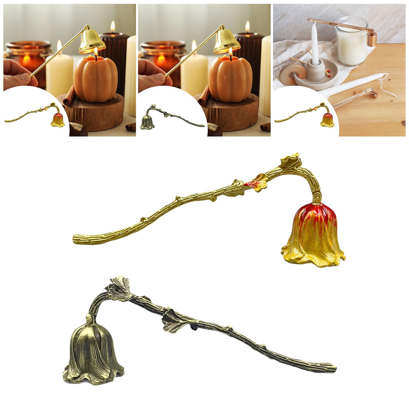 Candle Vintage Extinguishing Tool Candle Candlesnuffer for Lovers Gifts bronzo