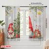 2pcs,2D Plane Printing Curtains Digital Printed Christmas Gnomes and Snowman Versatile Durable Polyester (without Rod) Festive