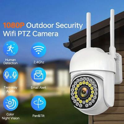 Venkovní 1080p Wifi dohled 36 světel Ovládání PTZ Panoramatická IP kamera Plně barevná podpora videokamery pro noční vidění Obousměrný interkom
