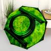 1pc Green Lantern Logo Umbrella - Automatic Open Compact Travel Umbrella with 56-Rib Durable Frame yy251021099