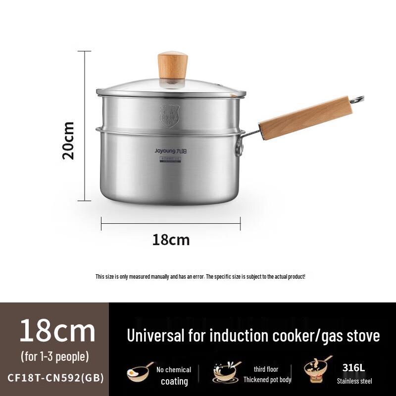 Joyoung 316L Stainless Steel Milk Pot with Steamer