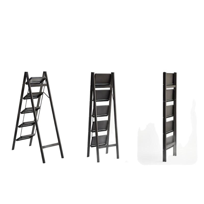 Multi-Functional Chinese-Style Folding A-Frame Ladder with Retro Flower Stand