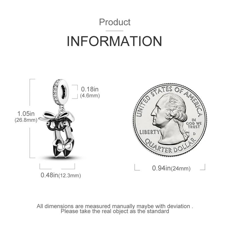 Charms Copperelegant Black High-Heeled Shoe Beads Fit Charms Plataoriginal Bracelet Beads Women Jewellery Making