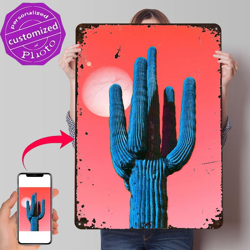 Into the Desert D Printed Texture Poster Personalized Wall Art Retro Metal Tin Signs for Home Decor Luxury Decoration Home Room