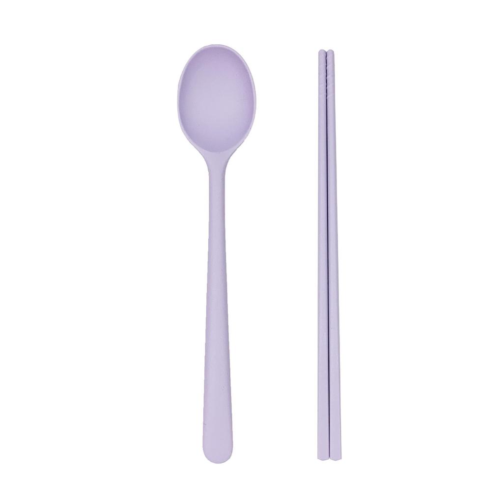 Kids' Portable Non-Slip Colored Silicone Chopsticks & Spoon Set