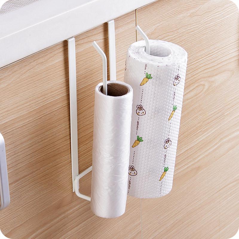 Punch-Free Double Rod Kitchen Towel and Wrap Rack