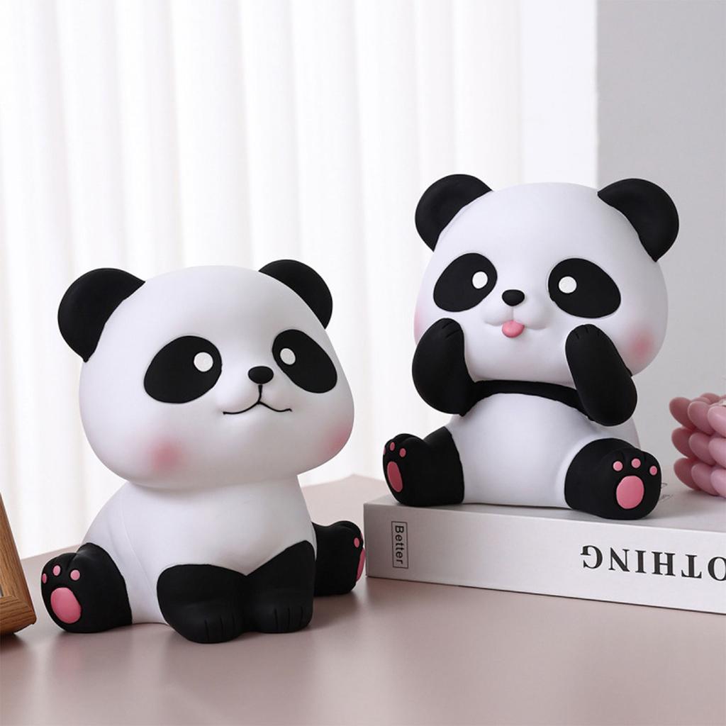 Coin Holder with Anti Fall Feature Convenient Money Storage Case Automatic Money Collection Box Panda Money Saving Jar