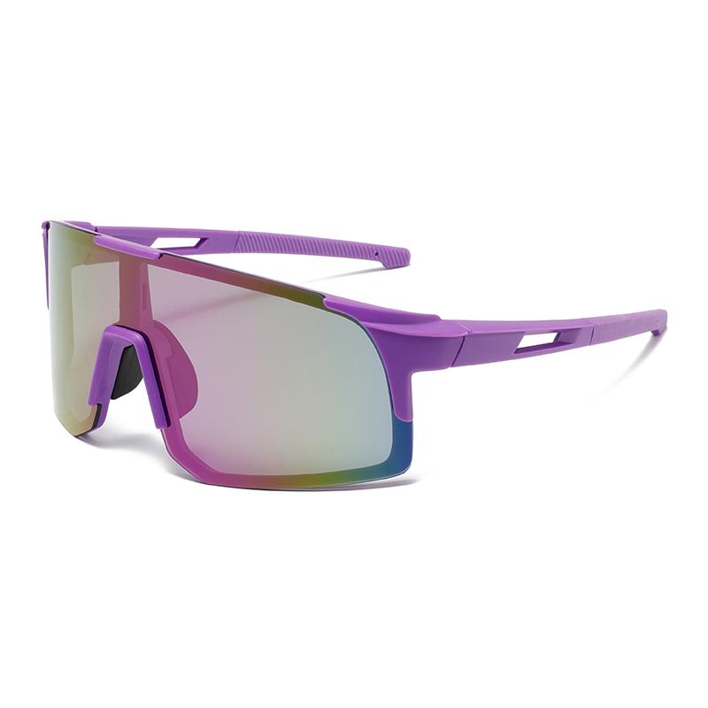 Oversized Sports Goggle Men Wrapped Round Anti-UV Riding Sunglasses Women Mirror Protective Outdoor Cycling Shades