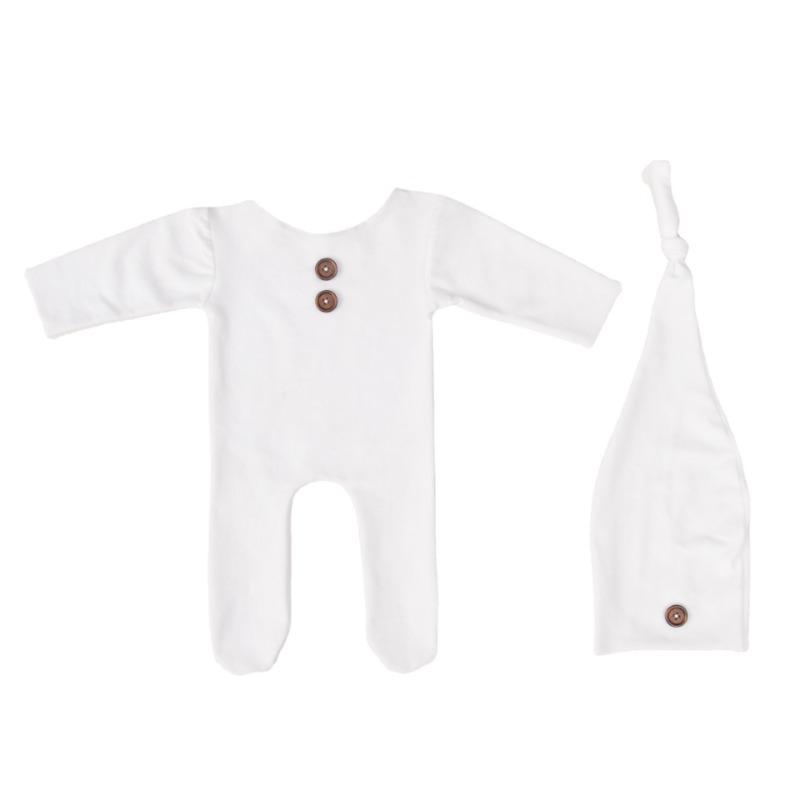 Baby Photography Clothes Newborn Photography White Jumpsuit Knitted Set Christmas Children's Photography Clothing