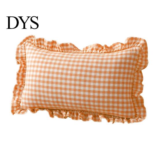Quadratischer Schlafsofa-Deko-Rüschen-Kissenbezug, Baumwoll-Karomuster-Hülle mit Rüschenrand, 18x18 Unifarbene Kissen Zoll 20x12 Dekorative Hülle für