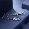 Hypoallergenic Hollow-Out Celtic Knot Design Pendant Earrings, Elegant and Minimalist Style for Daily Casual Wear