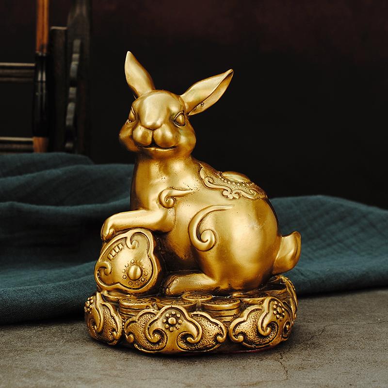 Pure Copper Zodiac Figurines Rat Ox Tiger Rabbit Dragon Snake Horse Sheep Monkey Rooster Dog Pig Animal Blessing Lucky Charms Cr