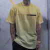 Short Sleeve Letters Stripe Print T-Shirt Casual Weekend Wear Crew Neck Men and Teens Vacation Resorts Spring/Summer/Fall