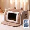 Houndstooth Dog Bed for Large Dogs & Cats - Autumn/Winter Deep Sleep Bed