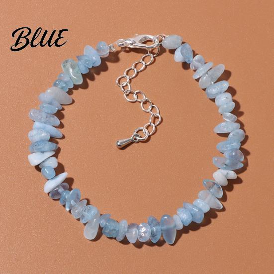 Durable Bracelet Women Irregular Beads Decor Adjustable Length Non-fading Wrist