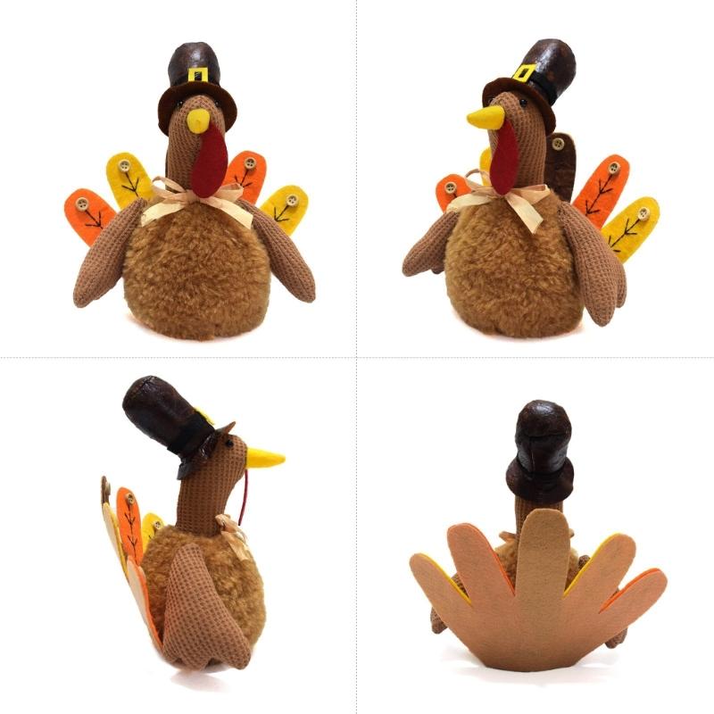 Turkey Figurine Statue for Thanksgiving Celebration Festival Tabletop Decoration Harvest Festival Holiday Ornament