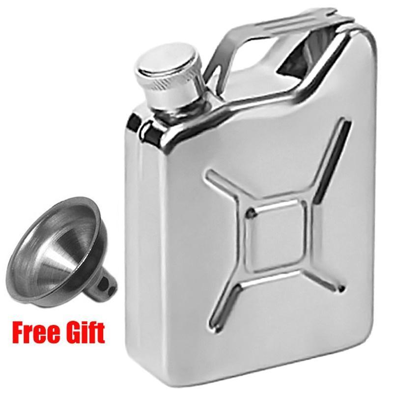 5oz Gasoline Bucket Shape Wedding Party Bar Drink Bottle Hip Flask Whisky Bottle Alcohol Drinkware with Funnel