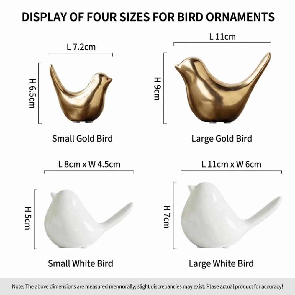 Nordic Style Bird Sculpture Modern Bookshelf Bird Ceramic Figurines Black White Art Deco Animal Statue Ornaments Table Display