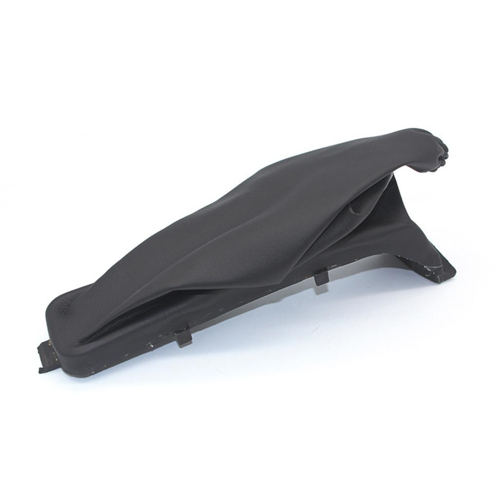 Black Elegant Dust-proof Car Handbrake Gaiter Cover In Black PU Leather For Car Parking Handbrake Boot Gaiter