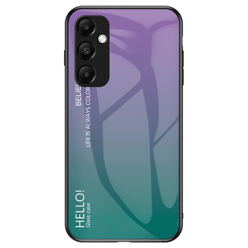 For Samsung Galaxy A55 5G Case Gradient Tempered Glass+PC+TPU Phone Cover