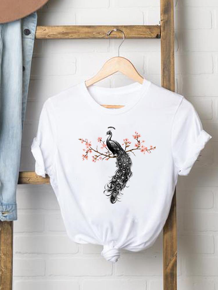 (Asian Size) lovely flower cute 90s  Print Female Women printing Fashion Tee Top Clothing T Shirt Woman Short Sleeve Graphic T-shirts