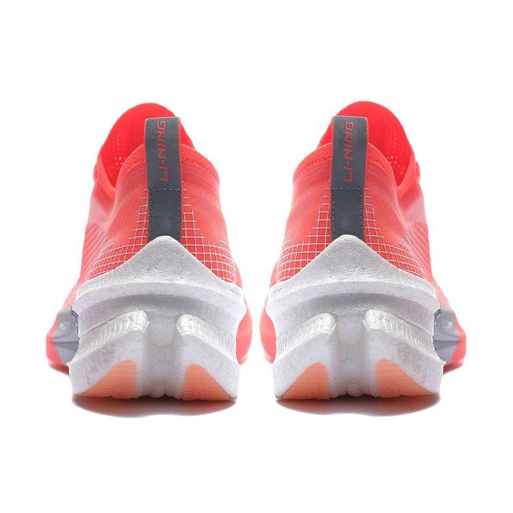 Li Ning Feidian 2 Elite Running Shoes Men's Low Top Standard White/Neon Fruit Red ARMS017-1