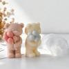3D Cartoon Bear Balloon Silicone Mold Handmade Gift Aroma Candle Mould DIY Valentine's Day Bear Form Gypsum Resin Molds