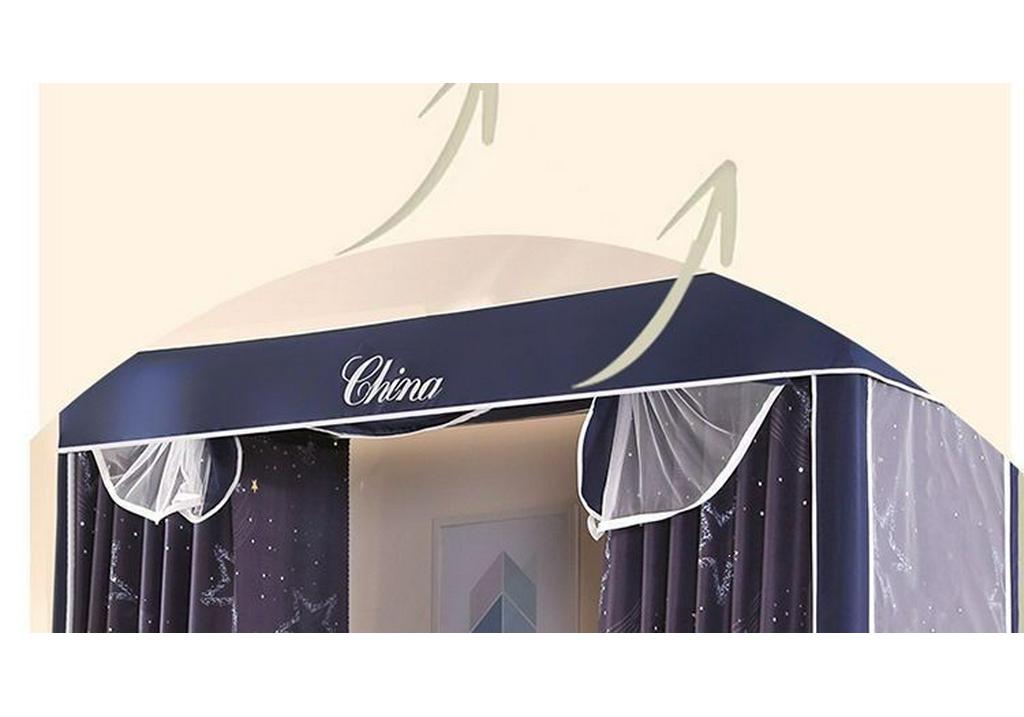 Cortina de Cama Universal Blackout para Literas - Mosquitera con Apertura Lateral de Tres Lados