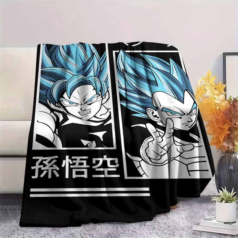 Dragon Ball Characters Print Flannel Blanket,High Quality Comfortable for All Seasons,Home Decor,Warmth and Comfort,Perfect for Christmas Gifts