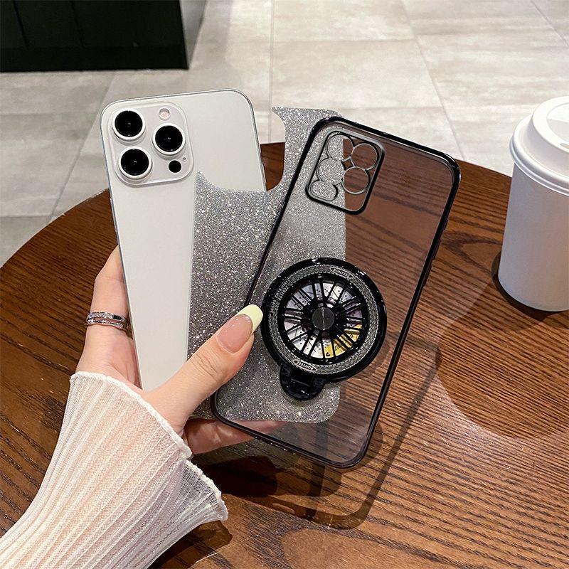 Realme8 Mobile Phone Case New Gyro Bracket Realme Real 8 Pro Rotating Decompression Creative Gradual Change Glitter