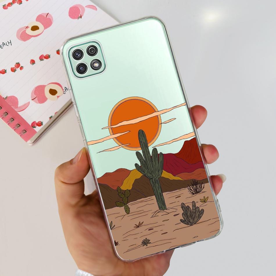 Stylish Phone Case For Samsung Galaxy A22 5G A22S A22 4G Transparent TPU Soft Silicone Back Cover For Samsung A22 A225F A226B