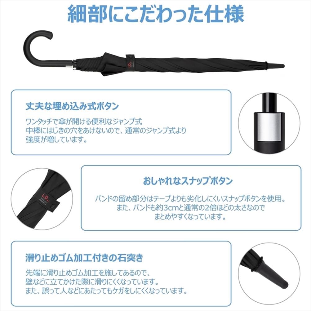 Ogawa Mărime Mare Super Apă Ușor la Ușor la 8 Japonez SUI 53271 Umbrelă, pentru Bărbați, Bleumarin, Durabilă, Hidrofugă, Adunare, Depozitare, 70cm, Balene, Marcă,