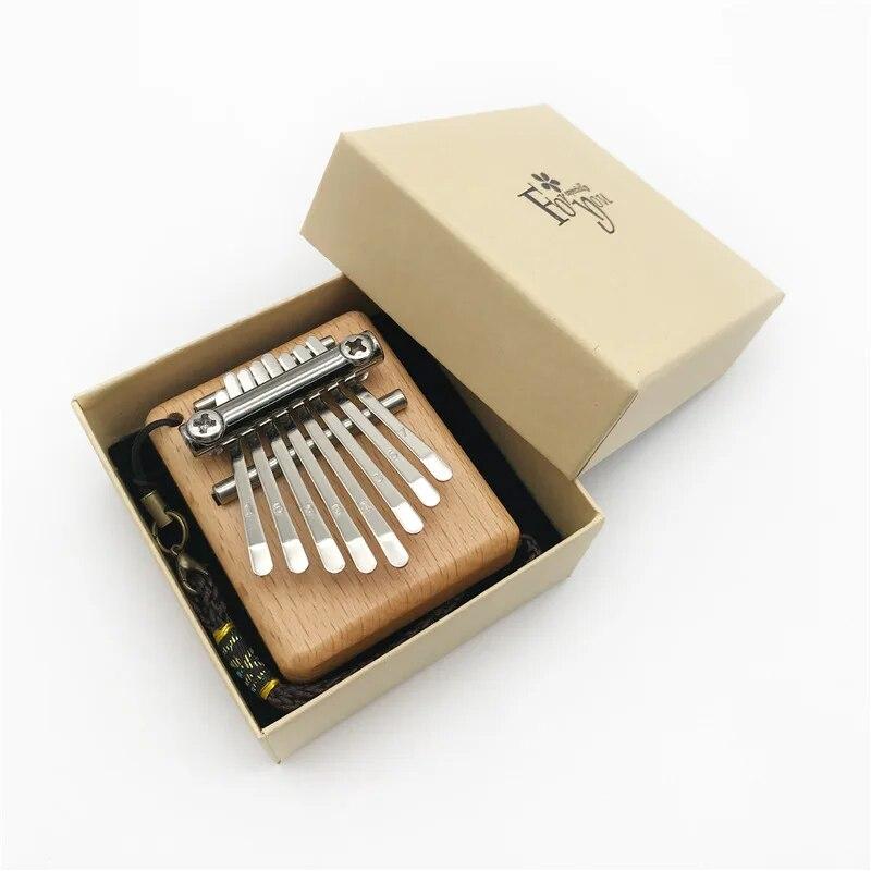 Miwayer Mini Kalimba 8 Key Thumb Piano 8-tone Finger Piano Instrument Portable Exquisite Gift Set for Kids