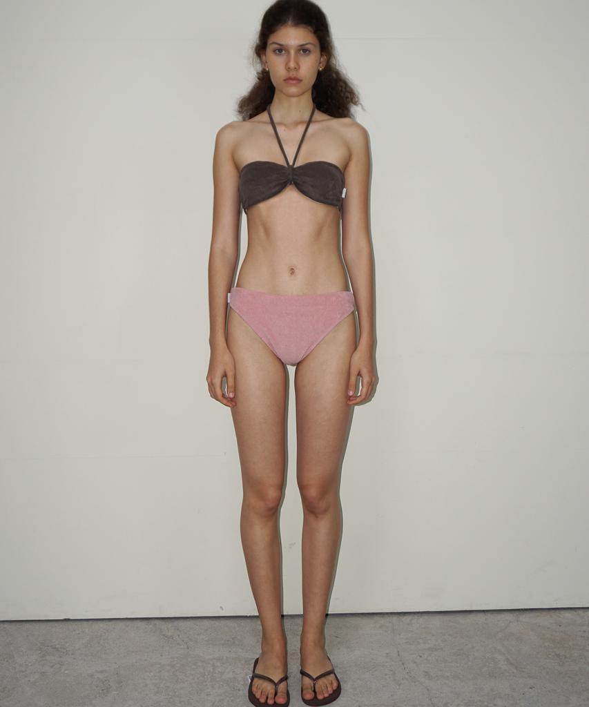Tteolseutikeulleob Terry Bikini (Pink) - Basic Bottom