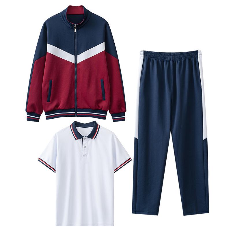 Spring & Autumn Academic Style Long-Sleeved Uniform Sports Suit for Middle School Students
