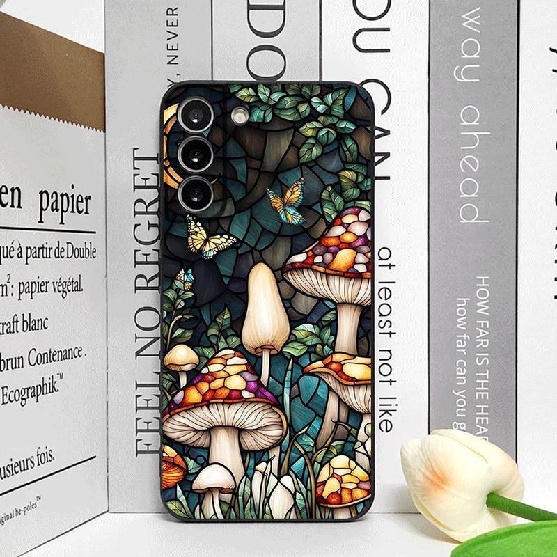 

Art Colorful Glass Style Forest Mushrooms Printed Phone Case for Samsung Galaxy S25 S24+ S23 Ultra S22Plus S21 FE S20 Soft Cover Galaxy M52 5G