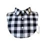 Detachable Plaid Shirt Collar Fake Collar Button Down Half Shirt Adjustable Strap Unisex Classic Pattern Accessory for Sweater Jacket Coat