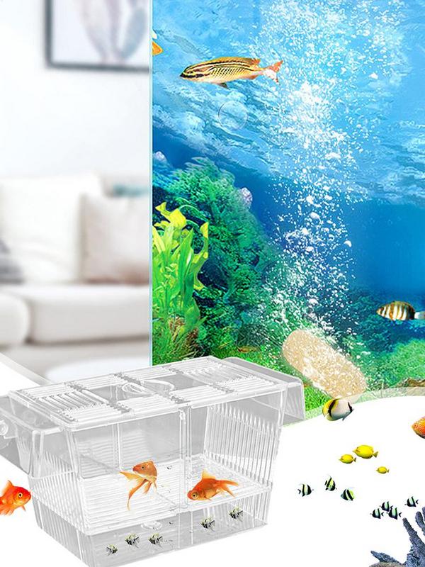 New Aquarium Fish Incubator Breeding Box Fish Breeding Box Acrylic Hatchery Incubator Tank Seedling Reproduction Holder