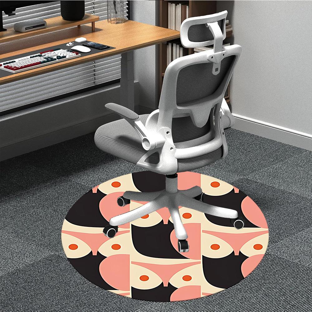 1pc Bust Pattern Office Round Area Rug, Indoor Mat Suitable For Office, Under Office Chairs Bedroom Living Room Home Decor, Room Deco